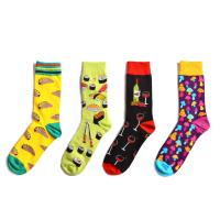 【jw】¤  Fashion Hip Hop Street Trend Men women Cotton Socks Sushi mushroom Pattern Happy Skate