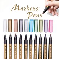 【CC】 10 Colors Metallic Markers Paints Pens Permanent Writing for Photo Album Card