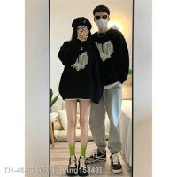 ✳∏❁ American style loose couple style oversize sweater autumn and winter warm and velvet chic niche high-end trendy top