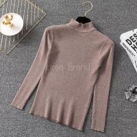 (พร้อมส่ง) มี 10 สี เสื้อไหมพรมคอปีน ผ้าร่อง Winter Sweater เสื้อคอปีน เสื้อแขนยาว เสื้อกันหนาว เสื้อไหมพรม เสื้อคอปีนไหมพรม เสื้อคอปีนผู้หญิง เสื้อไหมพรมคอปีน เสื้อคอปีนไหมพรม ลองจอน ฮีทเทค รุ่น New คอปีน (ฟรีไซส์)