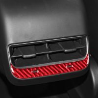 、‘】【’ Car Rear Armrest Box Air Conditioning Outlet Vent Cover Sticker For Tesla Model Y 2020+ Model 3 2017-2022