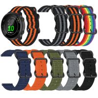 Nylon Canvas Strap For Garmin Forerunner 255 255S 55 158 245 645 Smart Watch Band Quick Release Belt For Vivoactive 3 4 4s Venu