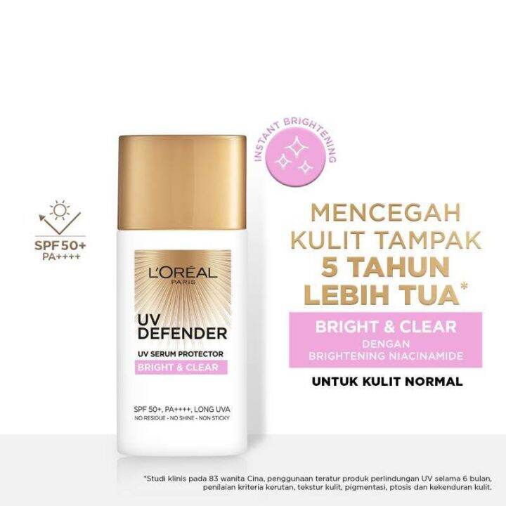 loreal-paris-uv-defender-uv-serum-protector-50ml-spf50-pa-เซรั่มกันแดดที่ดีที่สุด-งานปกป้องเนื้อแมทท์-correct-amp-protect-ส้ม