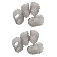 8Pcs New Soft Silicone Guitar Thumb Finger Picks Protector Fingertips (Gray XXS )