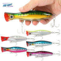 PRO 13ซม./43กรัม Popper เหยื่อล่อปลา3d เหยื่อแบบแข็งปลอมตาเหยื่อปลอม Crankbait ลอย Swimbait สำหรับการตกปลาทะเลที่เหมาะสม