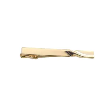 1pc Gold Men's Chain Tie Clip, Minimalist Flower Shaped Business