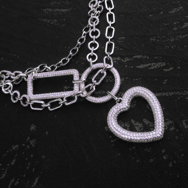 hot-925-silver-necklace-female-couple-clavicle-chain-gift-crystal-heart-hoop-bracelet-luxury-brand-monaco-jewelry-earrings