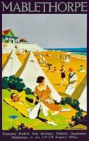 ◈ Vintage Mablethorpe LNER อังกฤษ Travel Art ฟิล์มพิมพ์ผ้าไหมโปสเตอร์ Home Wall Decor 24x36inch