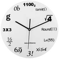 [COD] European-style Spanish simple wall clock creative mathematical formula living room mute equation watch