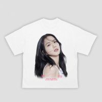 เสื้อยืดแบล็กพิงก์แฟชั่น BLACKPINK เสื้อยืดแขนสั้นพิมพ์ลาย,เสื้อลำลองทรงหลวมสำหรับฤดูร้อน เสื้อยืดผู้หญิงสไตล์ฮาราจูกุเส