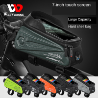 Bicycle Bag 6.0-7.2 Inch Phone Bag Waterproof Front Frame Cycling Bag Sensitive Touch Screen MTB Bike Accessories