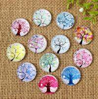 different type Glass mosaic Dome tree pattern Printed Half Round Gems for Jewelry Making Handcrafts