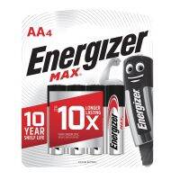 ส่งไว ของแท้ ถ่าน อัลคาไลน์ ENERGIZER Max AA4 ก้อน E92-BP4 หมาะสำหรับอุปกรณ์อิเล็กทรอนิกส์ที่ต้องการพลังงานสูง เช่น กล้องถ่ายรูป