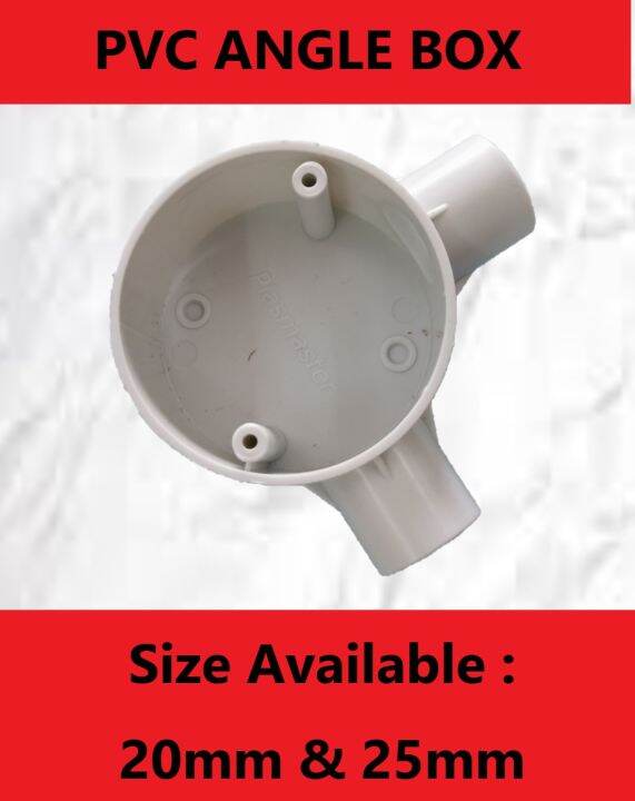 20mm & 25mm PVC Conduit Pipe Angle BOX Jointer/ Angle BOX Lazada