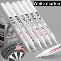 1/3/5 Pcs White Marker Pens 2.0mm Oily Waterproof Tire Painting DIY Graffiti for Fabric Wood Leather Marker Art Supplies Arts Furniture Protectors  Re