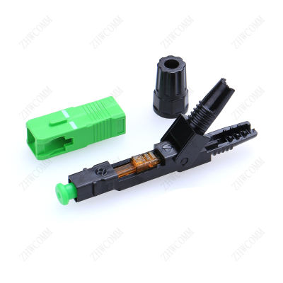 ZHWCOMM High Quality SC APC Single Mode Fiber Optic Quick Fast Connector FTTH Cold Connector Free shipping