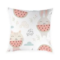 Cute Janusz Cushion Cover Cartoon Tiger Decorative Pillows Case White Cushions Covers Lion Animal Sofa Car Pillowcases Cojines