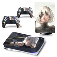 NIRE เกม PS5 Disc Edition สติกเกอร์ผิวรูปลอกสำหรับ PlayStation 5 คอนโซลและ 2 คอนโทรลเลอร์ PS5 ดิสก์สติกเกอร์ผิว 7-yrumrudang