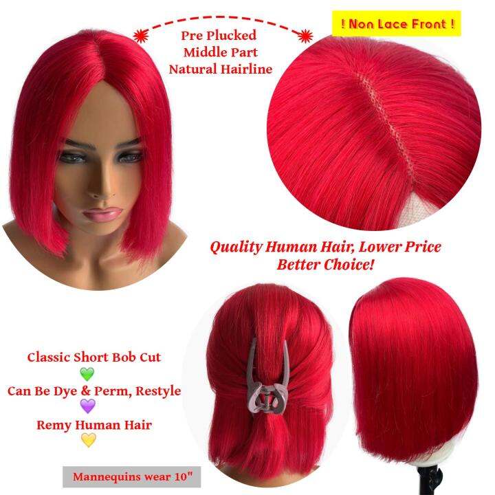 red-colored-bob-wig-non-lace-short-bob-wigs-human-hair-glueless-180-density-straight-full-machine-wig-cosplay-for-black-women