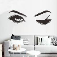 Ins Wall Stickers Lash Brows Eyes Fashion Home Decor Living Room Wall Decals for Girls Bedroom Sexy Eyebrows Beauty Salon Decor Wall Stickers  Decals