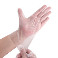 TPE ถุงมือ ถุงมือแบบใช้แล้วทิ้ง ถุงมือยาง ถุงมือยางสีขาว ถุงมือทําอาหาร ถุงมืออเนกประสงค์ M ถุงมือกันน้ำ ถุงมือเอน