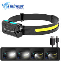 Induction headlight COB LED headlamp with built-in battery work lamp flashlight USB rechargeable head lamp 5 lighting modes