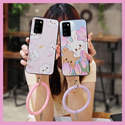 trend solid color Phone Case For Huawei P40 hang wrist advanced taste Cartoon luxurious cute simple heat dissipation