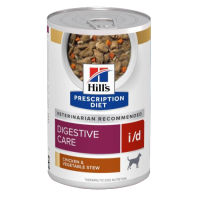 Hills Prescription Diet Digestive Care i/d Chicken&amp;Vegetable Stew 354G. อาหารเปียกสุนัขที่มีปัญหาทางเดินอาหาร (ยกถาด 12 กระป๋อง)