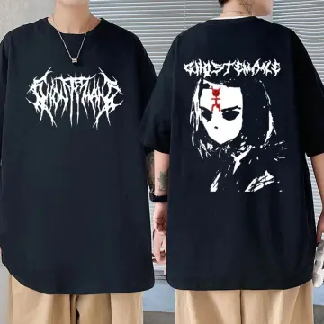 Ghostemane Double Sided Print T-shirt Man Tshirt Pouya T Shirts Men's 100%  Cotton Tops Streetwear Men Women Fashion Hip Hop Tees