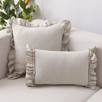 1 Piece Nordic Style Lotus Leaf Cushion Simplicity Solid Color Pillow Living Room Sofa Throw Pillows Office Back Seat