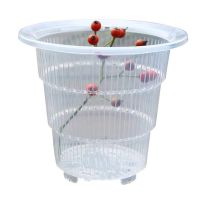 Hot Clear Plastic Orchid Flower Pots With Holes Transparent Flower Pot Succulent Plants Fleshy Plants Container Garden Supplies