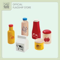 PlanToys ของเล่นไม้ Food &amp; Beverage Set ชุดเครื่องดื่ม ของเล่นเด็ก 3 ขวบ