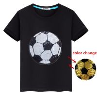 Kids Boys T Shirts for Girl Magic Sequin Reversible Top Cotton Fashion T Shirt Kids for Boy Sport Tops Tee 2-12 Years