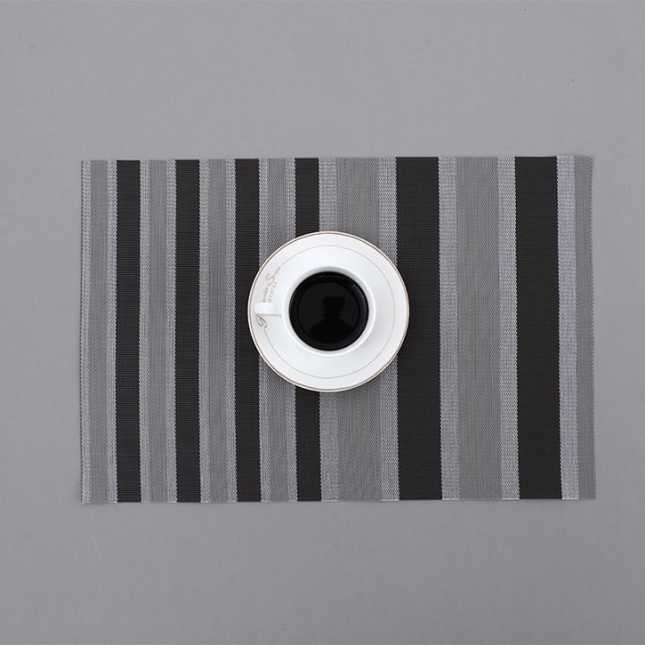 new-gold-and-silver-striped-placemat-table-mat-pvc-color-woven-home-table-mat-bowl-mat-waterproof-oil-proof-and-non-slip