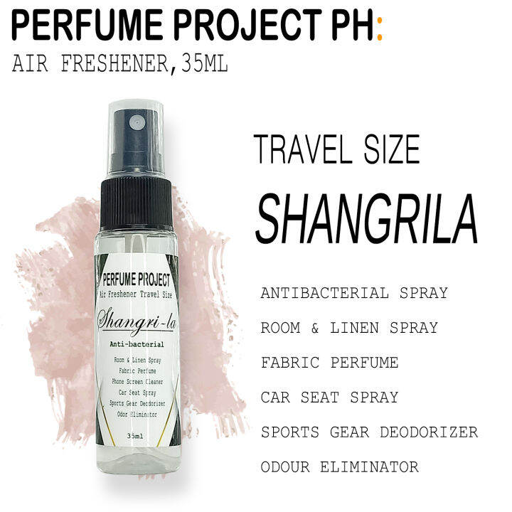 Air Freshener, Room and Linen Spray Antibacterial Travel Size Shangrila