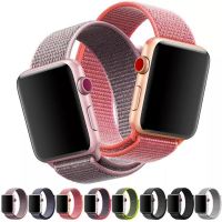 Tali Loop Nilon untuk Tali Jam Tangan Apple 44Mm 40Mm 45Mm 41Mm 38Mm 42/44Mm Gelang Gelang Jam Tangan Korea Seri IWatch 3 4 5 6 Se 7 Band