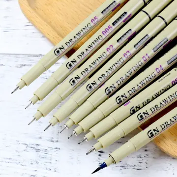 6PCS Black Fine Line Pen Technical Waterproof Drawing Art Pens 005