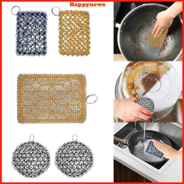 316 Premium Stainless Steel Chainmail Scrubber Dish Scouring Pad