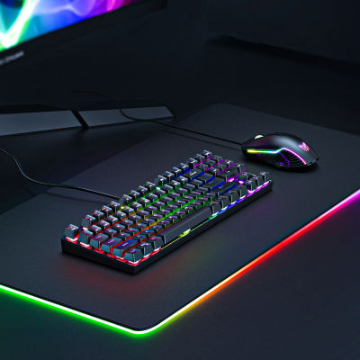 ONIKUM G26สไตล์ GBR สีแสงผลปุ่มเกมวิศวกรรมสายแป้นพิมพ์เมาส์เหมาะสำหรับสก์ท็อปคอมพิวเตอร์โน๊ตบุ๊ค