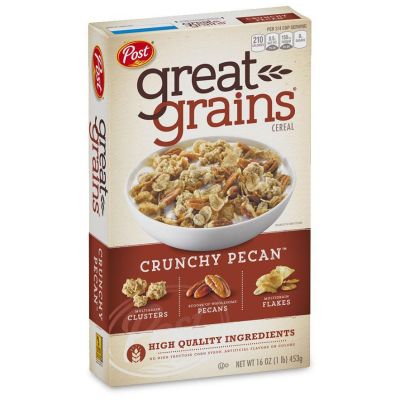 WFH เราต้องรอด♦โพสท์ เกรทเกรน ครันชี่ พีแคน 453 กรัม Post Great Grains Crunchy Pecans 453 g.