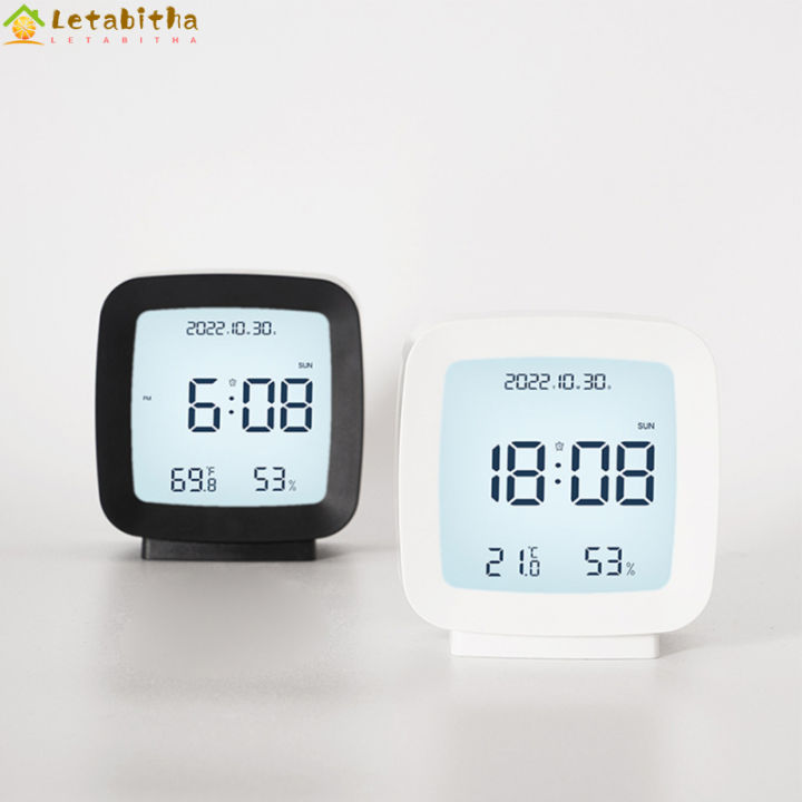 letabitha-จอแสดงผลข้อมูลเวลานาฬิกาปลุกดิจิทัล-เครื่องแสดงอุณหภูมิความชื้นอิเล็กทรอนิกส์สำหรับตกแต่งสำนักงานห้องนอน