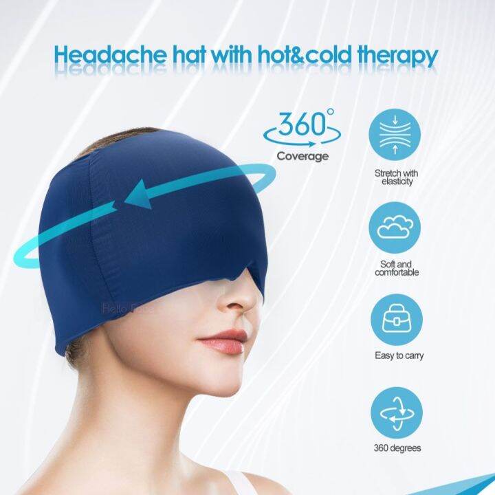 8mm Gel Hot Cold Therapy Headache Migraine Relief Cap for Chemo,Neck