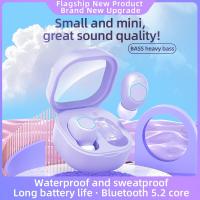 M21 Earphones Waterproof Purple Headphones Headset TWS Waterproof Outdoor Sports Bluetooth  Earplugs Wireless Earbuds With Mic Over The Ear Headphones