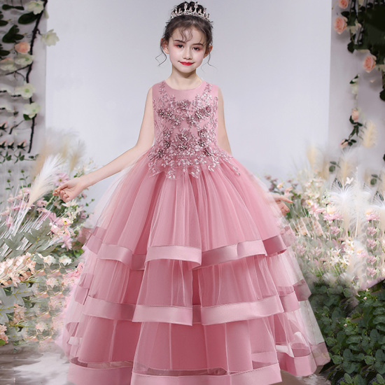 Trẻ em váy công chúa váy cô gái váy cưới hiệu suất trẻ em cho thấy hoa đàn  piano váy sinh nhật cô bé trang phục dạ hội. | Nhập Hàng Ngay