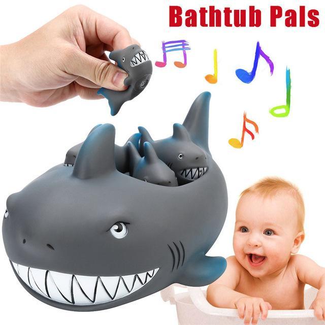 baby-floating-bath-tub-toy-rubber-shark-for-family-bathtub