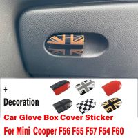 Union Jack Car Glove Box Sticker Pink For MINI Clubman COOPER S F55 F56 F57 F54 F60 Compartment Handle Decal Cover Accessory