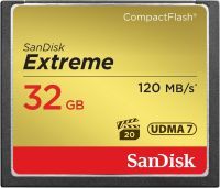 SanDisk EXTREME 32GB Compact Flash reading speed 120MB/s UDMA-7 Extreme Speed CompactFlash memory card CF card รุ่น การ์ดหน่วยความจำ Sandisk Extreme Compact Flash Card 120MB/s 32GB SDCFXSB-32G-G46