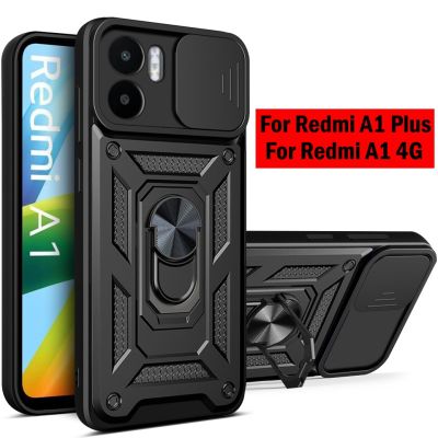 「Enjoy electronic」 Slide Lens Camera Protective Funda for Xiaomi Redmi A1 4G Case for Xiaomi Redmi A1 Plus Cover Case for Redmi A1 Phone Armor Capa