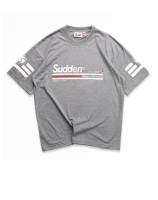 Sudd เสื้อคอกลมชาย ทรง oversize รุ่น Turismo สีเทาอ่อน