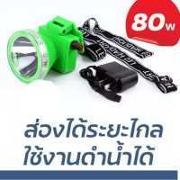 ไฟฉายคาดหัวไฟส่องกบ-ไฟหาปลา ไฟฉาย ไฟส่องทาง-เดินป่า หลอดLED กันฝน รุ่นHL-D003-LED-80W-K3